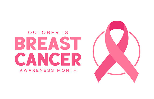 Bild mit folgender Aufschrift: "October is Breast Cancer Awareness Month"