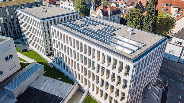 Vogelperspektive des BKK VerbundPlus Gebäudes